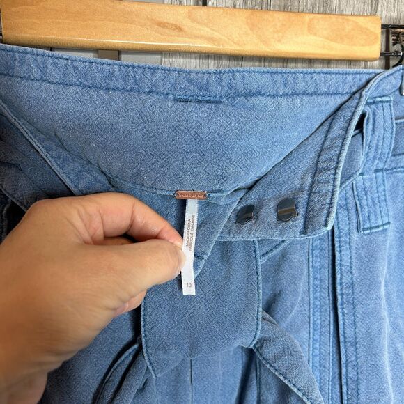 Free People Midi Skirt Catching Feelings Blueberry Pie Size 10 - Picture 5 of 8